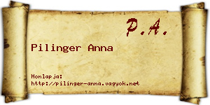 Pilinger Anna névjegykártya